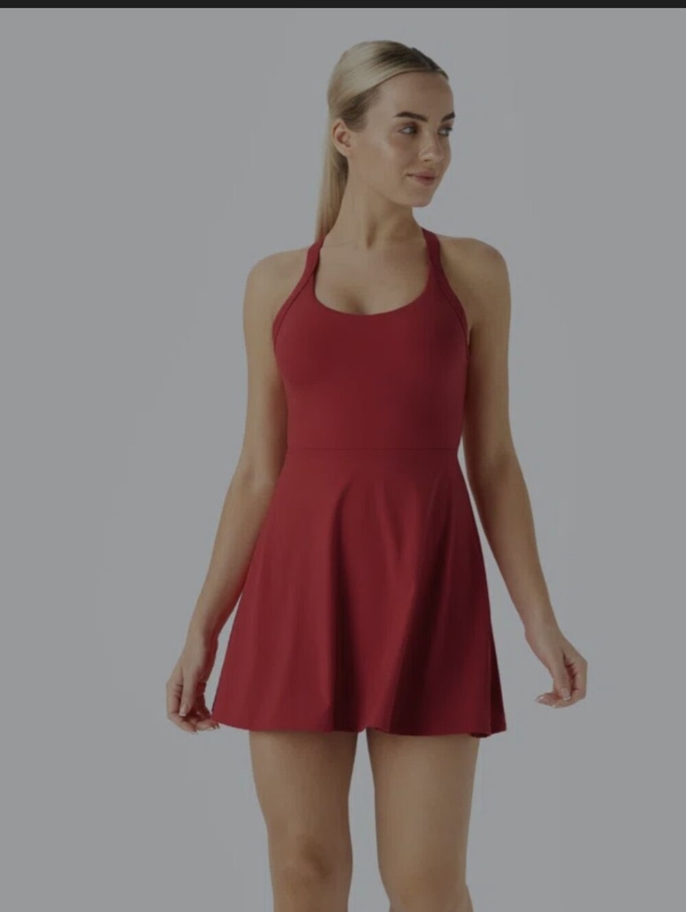 HALARA Red Fit & Flare Mini Dress - Picture 4 of 6